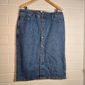 Madewell High Rise Western Holton Wash 32 Midi Skirt Plus Rodeo Capsule Classic